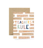 Teachers Rule Card