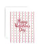 Striped Happy Valentine's Day Greeting Card (Set of 3)