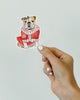 English Bulldog Christmas Sticker