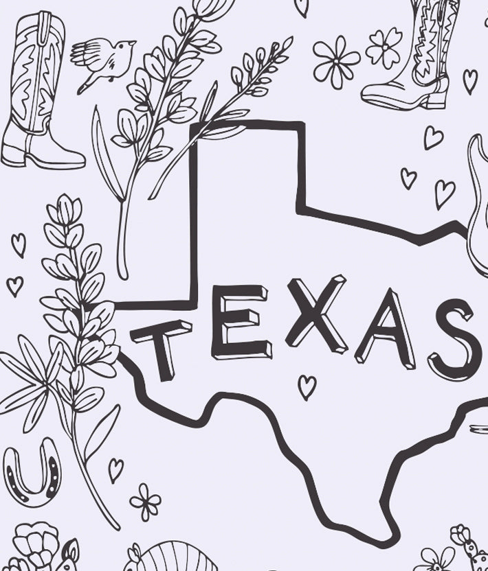 Texas Donation Coloring Page