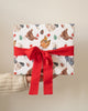 Christmas Chickens in Santa Hats Gift Wrap