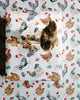 Christmas Chickens in Santa Hats Gift Wrap