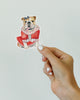 English Bulldog Christmas Sticker