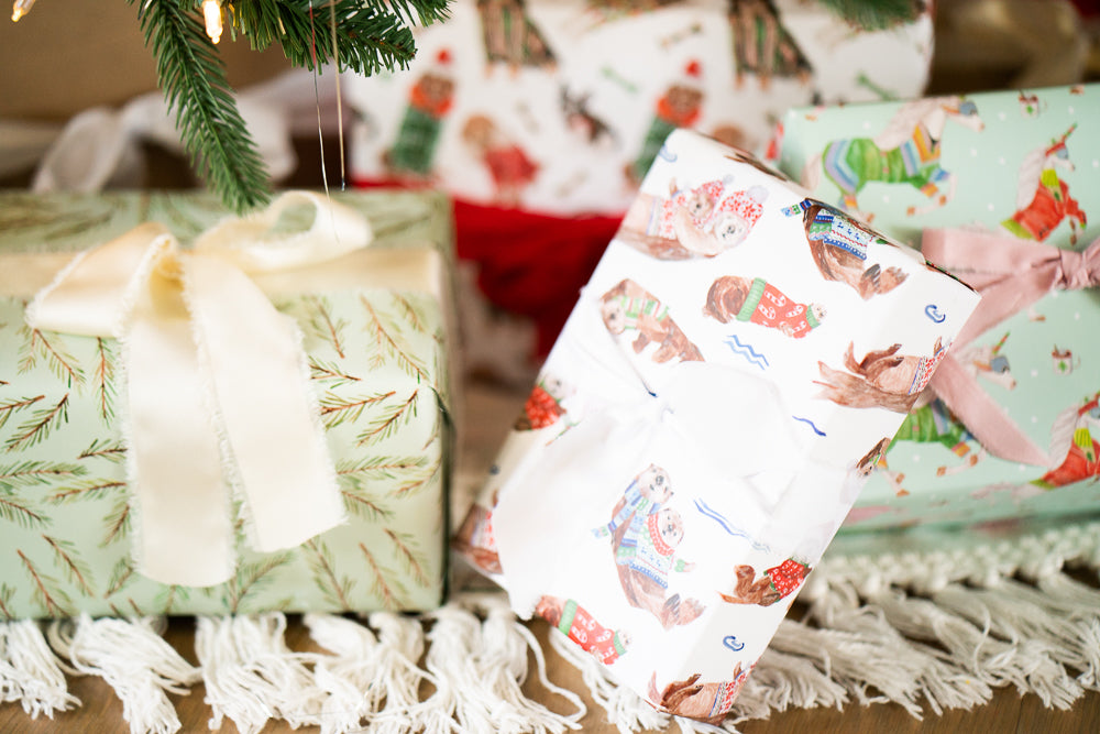 Winter Evergreen Tree Gift Wrap