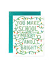 Merry & Bright Teacher Holiday Card