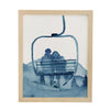 Gondola Ski + Snowboard Couple Art Print