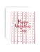 Striped Happy Valentine's Day Greeting Card