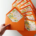 Kumquat and Floral Lined Envelopes