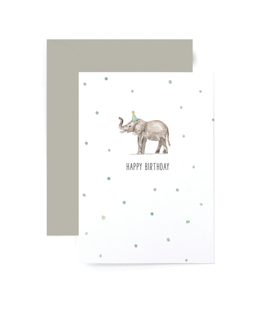 Elephant Happy Birthday Card