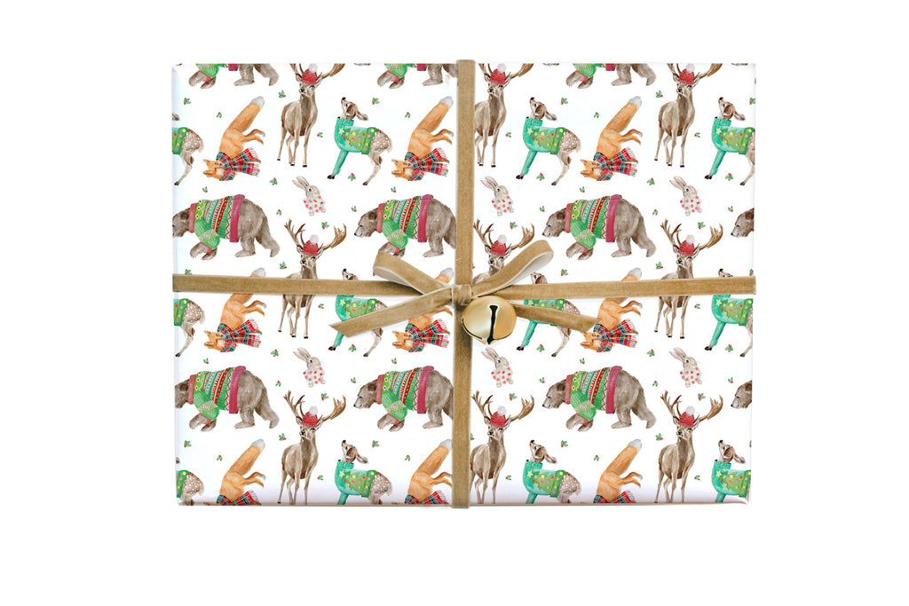 Christmas Forest Friends Gift Wrap