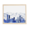 Denver Skyline Watercolor Art Print