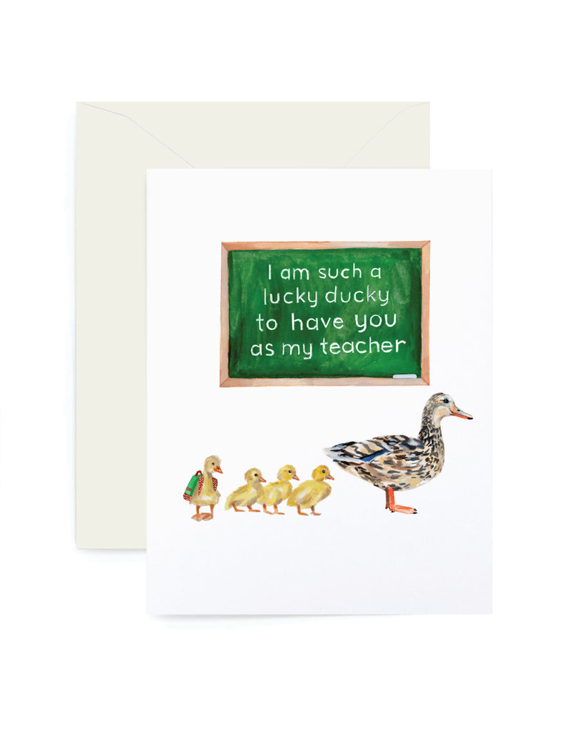Lucky Ducky Teacher Appreciation Card