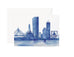 Boston Skyline in Blue Card