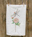 Dragonfly and Peony Tea Towel