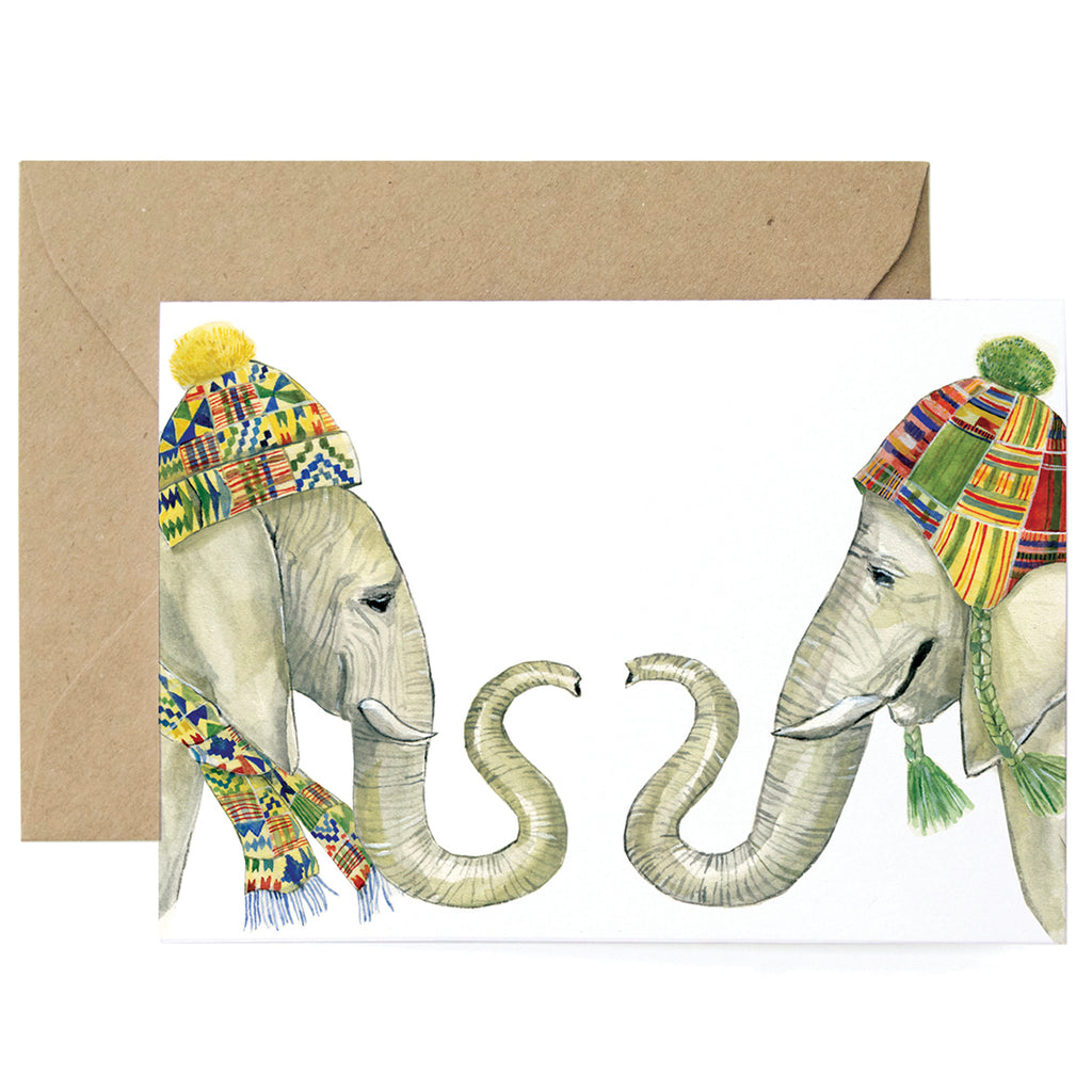 Winter Elephants Card