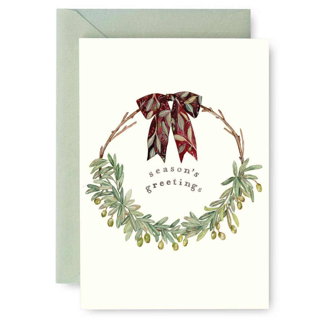 Olive Wreath Card