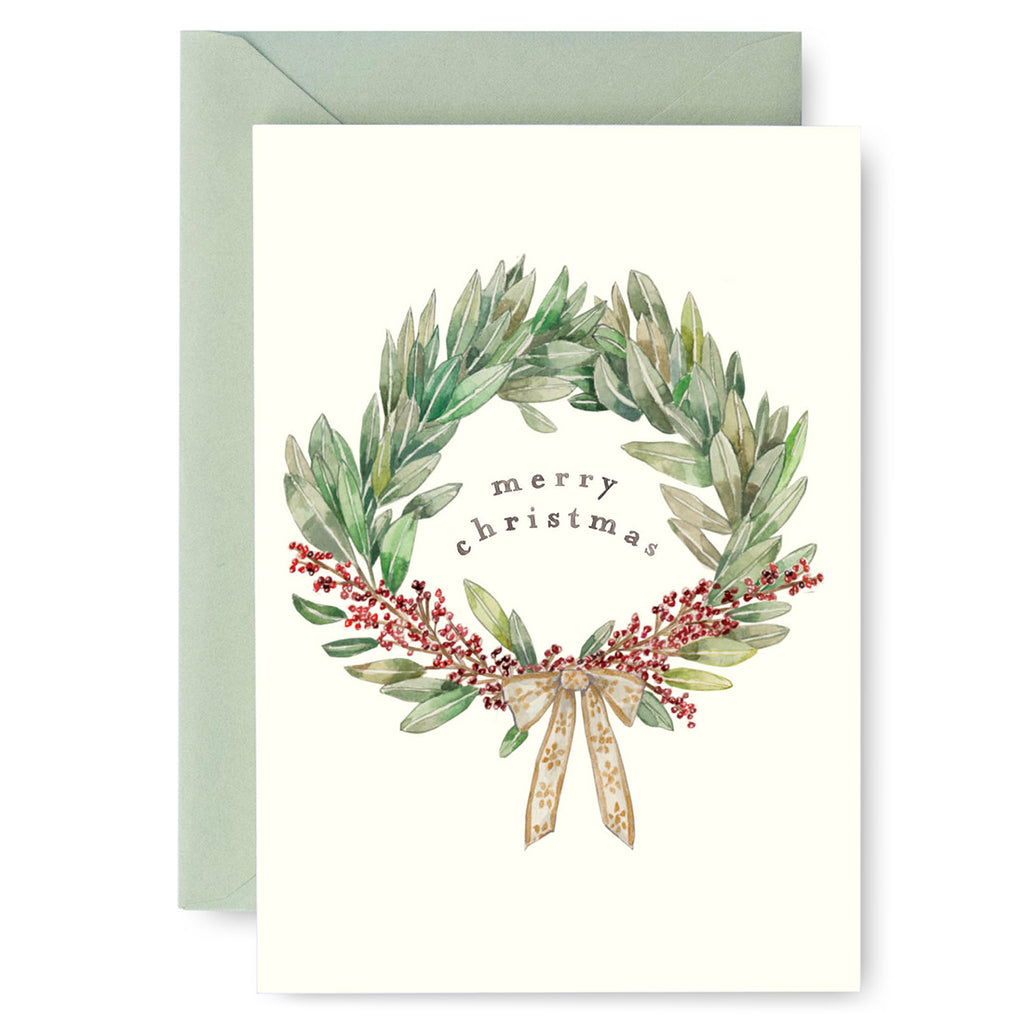 Berry Sprig Wreath Card