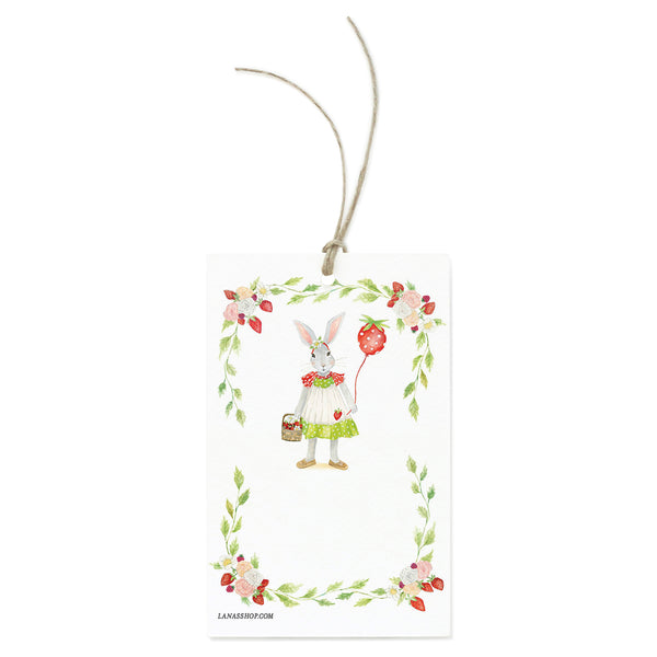 Strawberry Bunny Gift Tag Set – Lana's Shop