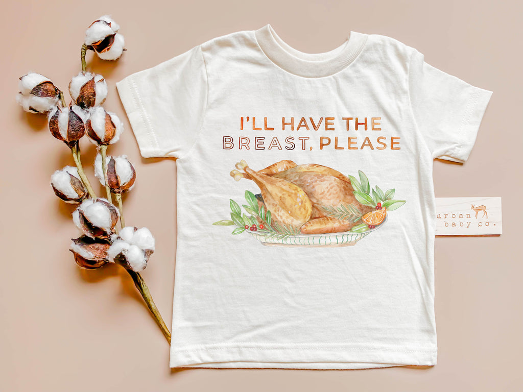 I'll have the breast, please Thanksgiving Turkey organic baby onesie