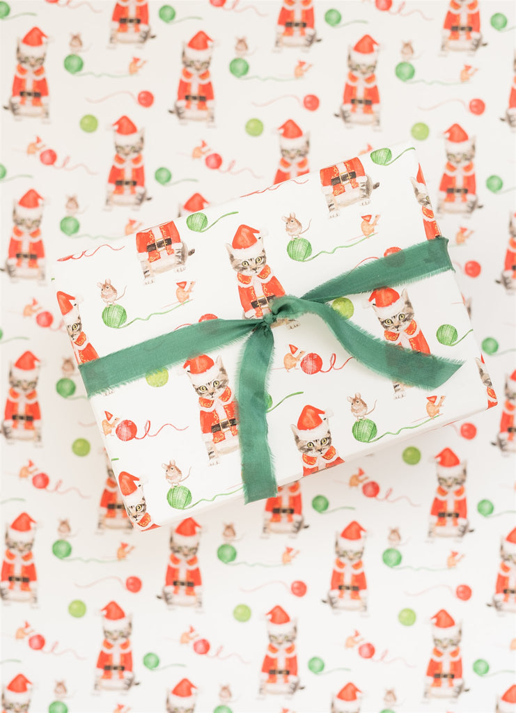 Santa Cat & Mouse Gift Wrap