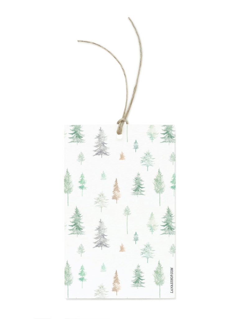 Peaceful Forest in Green Gift Tag Set
