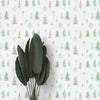 Peaceful Forest Wallpaper in Sage Greens