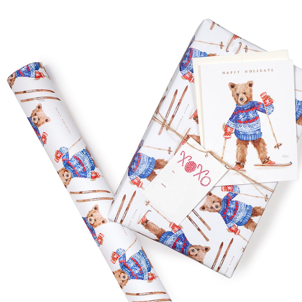 Ski Bear Gift Wrap