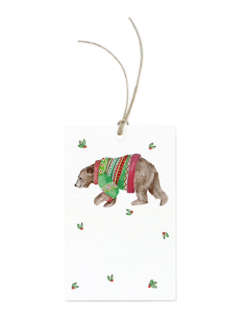 Winter Party Bear Gift Tag Set