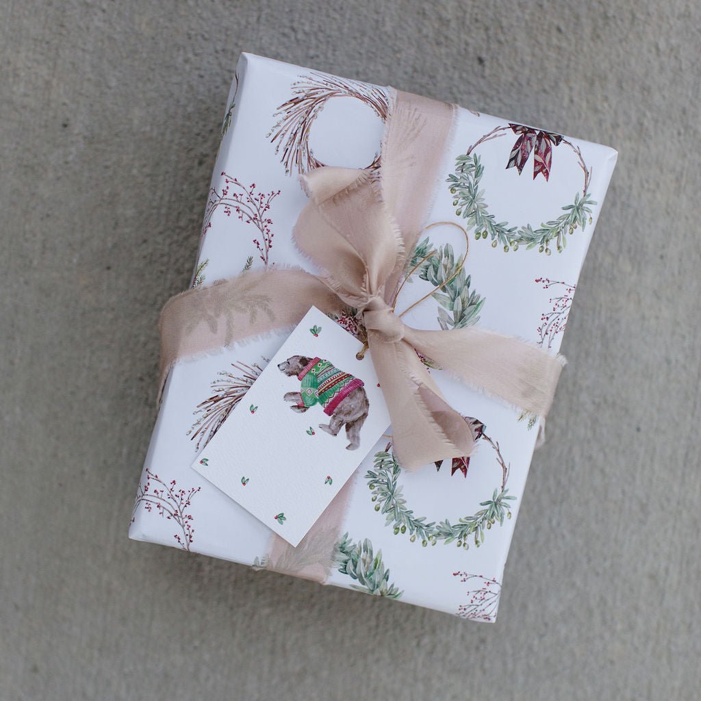 Winter Party Bear Gift Tag Set